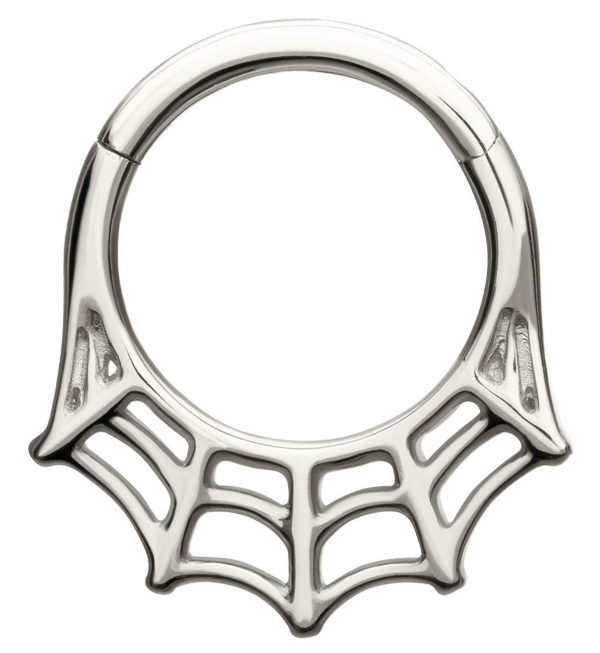 14kt White Gold Spiderweb Hinged Segment Ring Supply