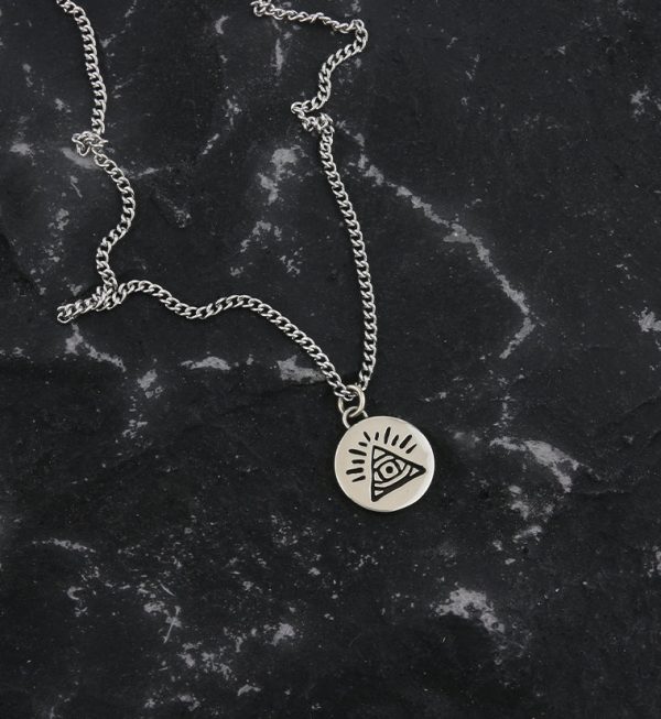 Illuminati White Brass Charm Necklace Online now - Image 2