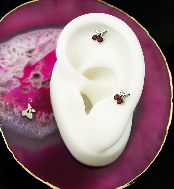 Bing Cherry Ruby CZ Titanium Threadless Top Supply - Image 2