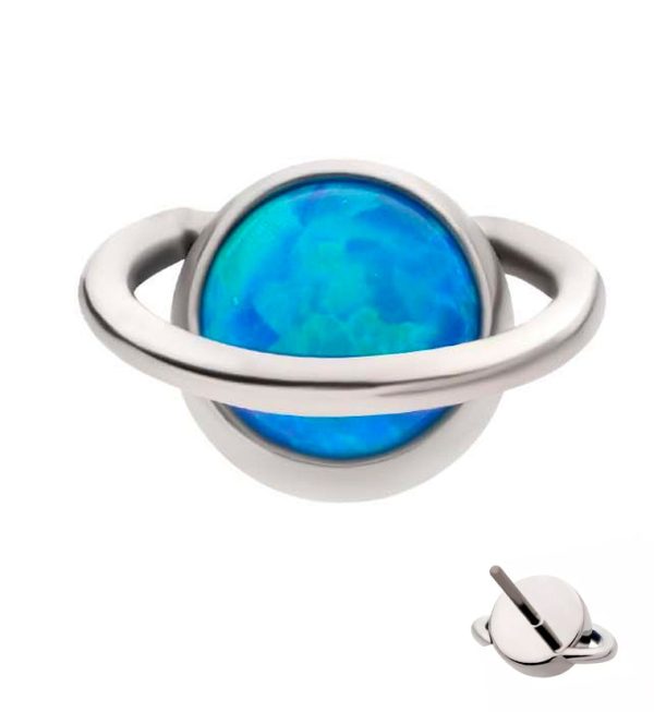 Orbit Blue Opalite Titanium Threadless Top Online now
