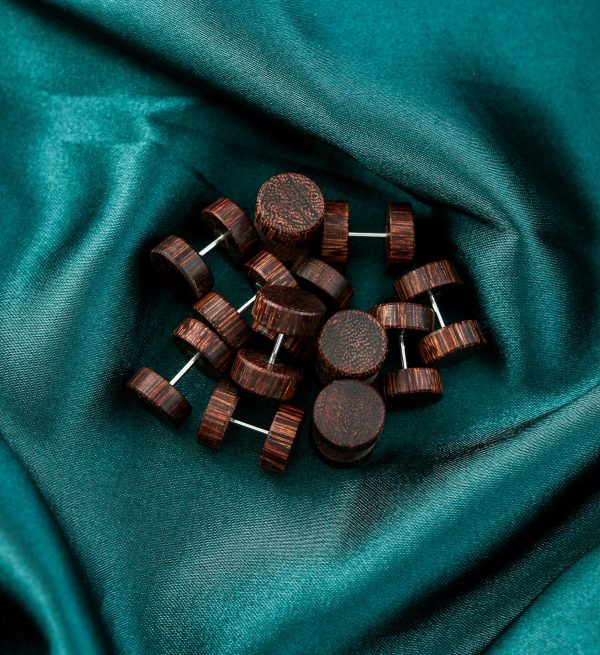Dark Tamarind Wood Fake Gauge Plugs Online now - Image 2