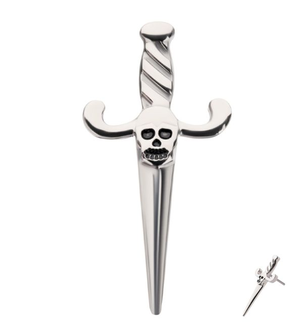 Skull Dagger Titanium Threadless Top Online now