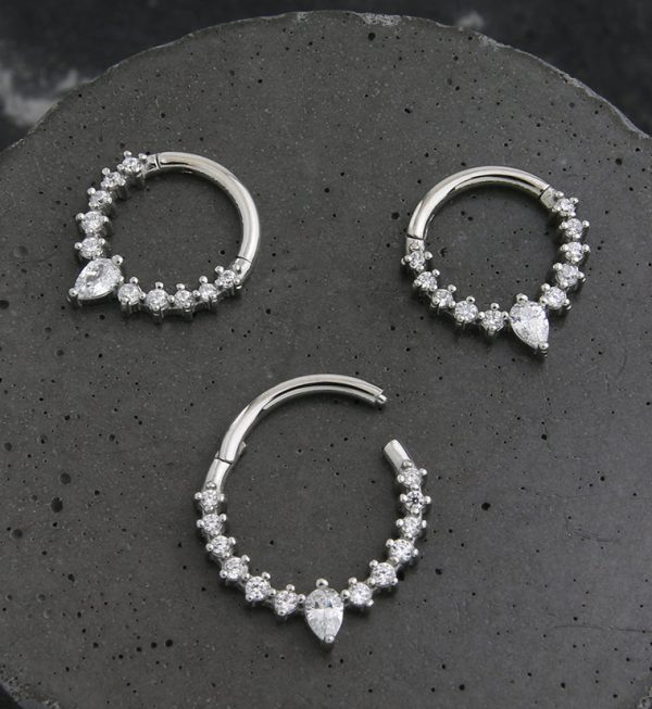 Icicle Stainless Steel Hinged Segment Ring Sale - Image 2