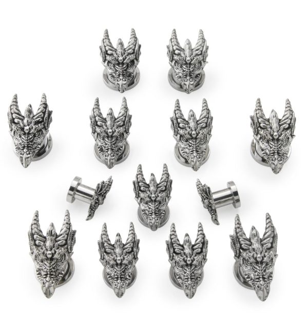 Dragon Head Stainless Steel Tunnel Plugs Online