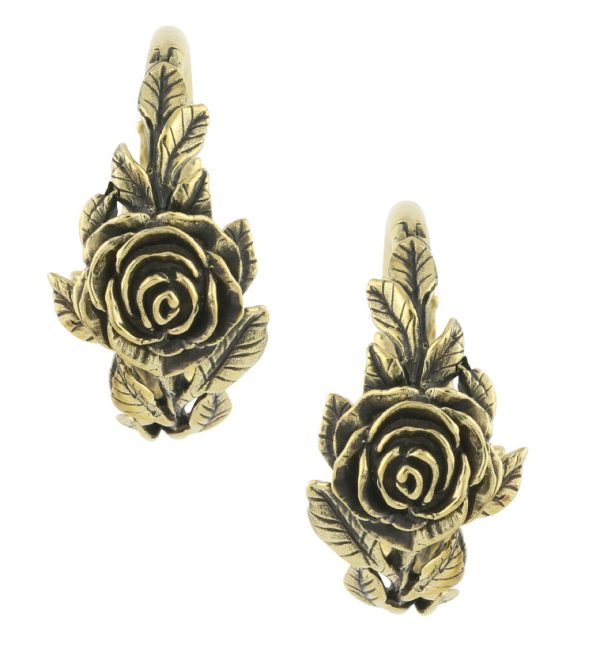 Rosebud Hoop Brass Hinged Ear Weights Discount