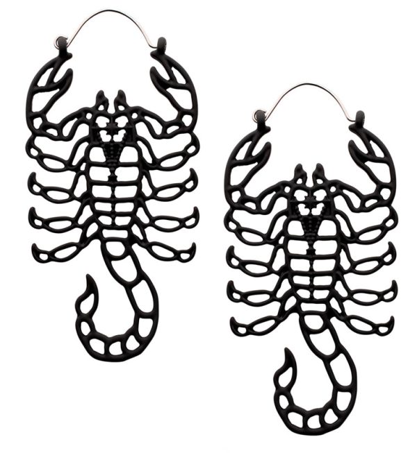 Black Scorpion Stainless Steel Plug Hoops For Sale