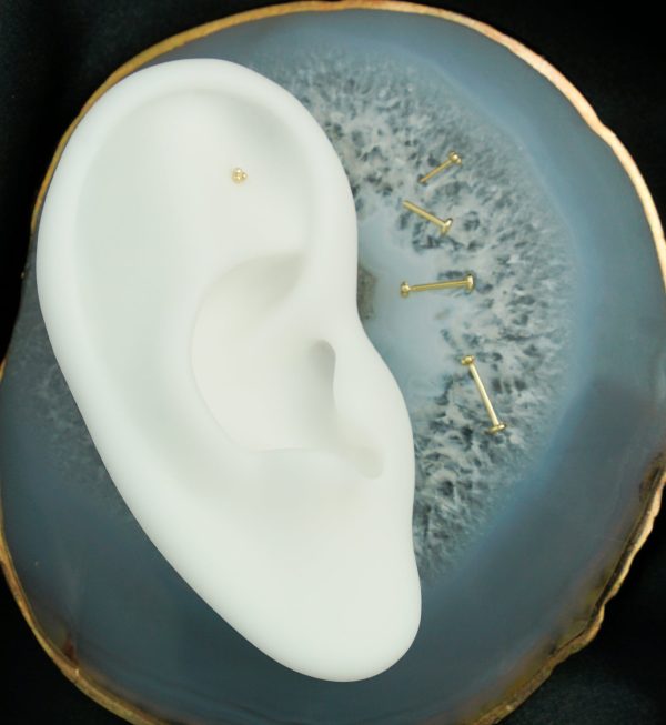 14kt Gold Trinity Threadless Labret Online Hot Sale - Image 2